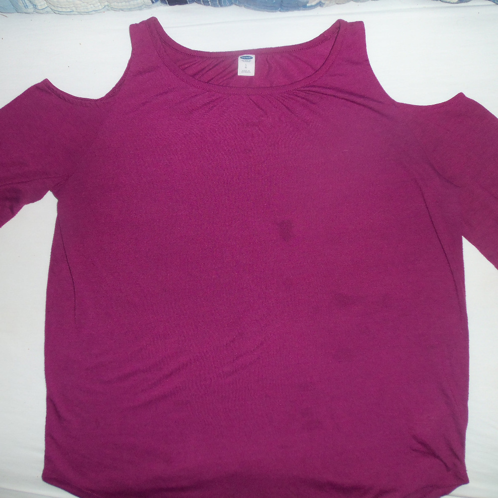 Old Navy Open Shoulder Long Sleeve- Maroon